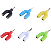 Adaptateur de câble séparateur audio jack 1 entrée 2 sorties / 3,5 mm pour casque et microphone