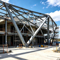 Structure suspendue courbée, test de charge strict, surface délicate, bâtiments en structure d'acier de forme spéciale pour musées d'art
