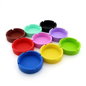 Cendrier en silicone rond, cendrier en silicone incassable, accessoires pour fumeurs pour l'intérieur ou l'extérieur - Product Image 1