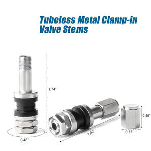 Moto de tige de <span class=keywords><strong>valve</strong></span> de pneu TR43E chromée en alliage de Zinc En Métal valves de pneu <span class=keywords><strong>Tubeless</strong></span> - Product Image 2