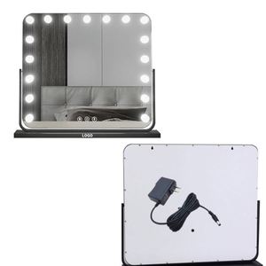กระจกแต่งหน้าแบบตั้งโต๊ะพร้อมไฟ LED และเลนส์ป้องกันการระเบิด - Product Image 2