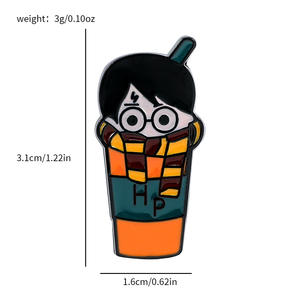 Dibujos animados té <span class=keywords><strong>de</strong></span> la leche esmalte pines película brujería escuela mágica broche - Product Image 4