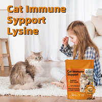 Soutien Immunitaire pour Chats : Complément Alimentaire à Croquer à la Lysine et au Curcuma pour la Santé Immunitaire des Chats, Riche en Protéines et en Oméga-3