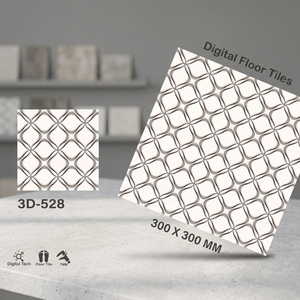 Vistaar Brand 12x12 Inch 3D Digital Ceramic Glazed Floor Tiles Matte <b>Waterproof</b> Modern Design - Product Image 4
