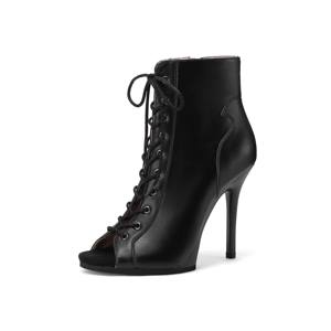 Zapatos de Baile Latino Negros con Punta Abierta, Talla Grande, Botas de Baile <span class=keywords><strong>para</strong></span> Salón, Jazz, Tango, <span class=keywords><strong>Bachata</strong></span>, Tacones de Baile <span class=keywords><strong>para</strong></span> Mujer - Product Image 3
