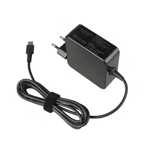 美国/欧盟插头45W 65W 20V 15V 12V 3A 9V 5V2A USB C电源适配器，适用于惠普/联想/华硕笔记本电脑45W 65w USB C型PD壁式充电器