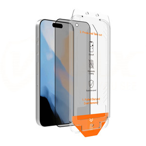 Protector de Pantalla de Vidrio Templado 2.5D con Privacidad 9H y Borde Negro para <span class=keywords><strong>iPhone</strong></span> 16 Pro 17, con Herramienta de Instalación Fácil y Antipolvo - Product Image 1