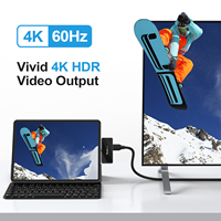 Dockteck 4-in-1 iPad Pro USB C Hub 4K 60Hz HDMI untuk iPad Pro M4 M2 M1 Air 6 5 3.5mm Audio 100W PD Pengisian Daya Aluminium Dock