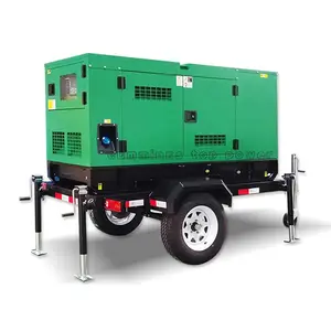 60hz three phase 70kw soundproof trailer type diesel generator with cummins engine