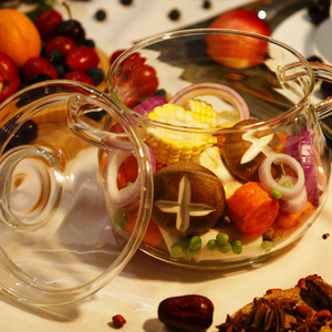 Accessoires pour marmites en verre 2,5 L en verre borosilicate de haute qualité, design classique, compatible avec les cuisinières à gaz, passe au lave-vaisselle, marmites à soupe - Product Image 1