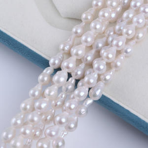 Collier de perles irrégulières Edison fait à la main, accessoires de bijoux en perles d'eau douce, perles d'eau douce blanches de 7-8 mm - Product Image 3