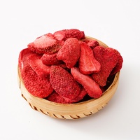 Prix de gros, étiquette privée, fruits entiers, tranchés, en dés, fraises lyophilisées en tranches