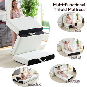 Matelas pliable Matelas en mousse à mémoire de forme pliable en trois parties 4 pouces <span class=keywords><strong>Lit</strong></span> pliable portable pour invités, yoga, salon, camping - Product Image 6