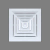 HVAC Grille de retour 24x24 pour plafond suspendu Diffuseur d'aération carré 4 voies