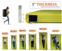 Matelas de couchage portable, tapis de camping léger, lit double pour couple, lit simple, voyage, camping, gel, mousse à mémoire de forme, matelas pliable