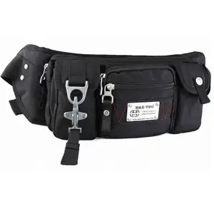 Zwart Polyester Nylon Waterdichte Custom Fanny Pack Mannen Taille Tas