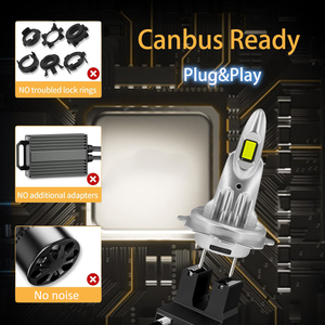 H7 <span class=keywords><strong>Led</strong></span> cao/thấp chùm Sương Mù Ánh sáng bóng đèn 6500K trắng sáng hoàn chỉnh Kit cho ban ngày đèn chạy đèn sương mù làm bằng nhôm bền - Product Image 4