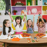 Ensemble de 6 marionnettes à doigts en feutre sur le thème de la Nativité - Jeu biblique, activités de la garderie d'enfants, cadeau de Noël écologique et non toxique pour