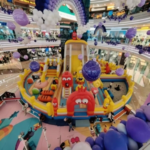<span class=keywords><strong>Castillo</strong></span> Inflable Comercial con Tobogán, <span class=keywords><strong>Castillo</strong></span> Hinchable para Niños, Combinado para Fiestas, para Jardín Interior y Exterior - Product Image 3