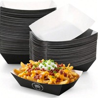 Envase Ecológico Desechable de Papel Kraft para Alimentos, con Logotipo Personalizado, Resistente a la Grasa, para Tacos y Hot Dogs