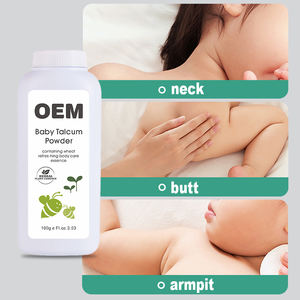 Özel etiket nazik mısır nişastası bebek pudrası No Talc dikenli ısı tozu ile Aloe vitamini E tarafından üretilen adı - Product Image 3
