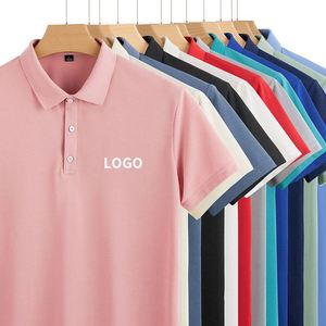 เสื้อโปโลผู้ชายขายส่ง ปักโลโก้ตามสั่ง เสื้อกีฬาผ้าไหมน้ำแข็งสุดหรู เสื้อกอล์ฟผ้าโพลีเอสเตอร์สีดำสำหรับผู้ชาย - Product Image 3