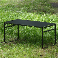 Table de pique-nique pliable hydraulique légère et portable IGT en acier au carbone tactique moderne pour l'extérieur et la plage