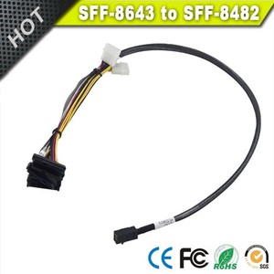 Mini SAS interne SFF-8643 à (4) connecteurs SFF-8482 29pin avec la puissance <span class=keywords><strong>de</strong></span> SATA, 1M - Product Image 5