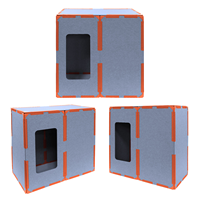 Panneaux modulaires magnétiques en feutre pour tente de jeu d'intérieur pour enfants, château de construction DIY avec fenêtre de visualisation