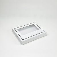 Boîte de papier de couvercle de carton ondulé durable promotionnel blanc avec des spécifications d'aluminium d'affichage de bougie de différentes tailles de fenêtre claire
