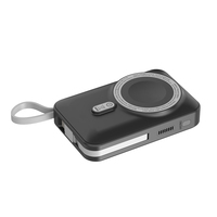 Magnetische Kabellose Aluminiumlegierung 5000mAh/10000mAh LED-Anzeige Schnellladung 2-in-1 Schnell-Ladegerät Powerbank mit Halterung