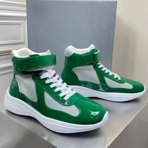 รองเท้าลำลองหนังดีไซน์หรูหรา แฟชั่นตาข่ายระบายอากาศ รองเท้าผ้าใบผู้ชายผู้หญิง รองเท้ากีฬาลำลอง รองเท้าวิ่งเดินแบบหุ้มข้อสูง - Product Image 1