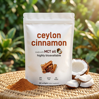 Gélules de cannelle de Ceylan personnalisées avec logo OEM et huile MCT pour le soutien du métabolisme, de la santé cardiaque et antioxydante, 60 gélules
