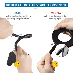 โคมไฟหนีบ LED แบบหรี่แสงได้ โคมไฟอ่านหนังสือ โคมไฟตั้งโต๊ะหรี่แสงได้ - Product Image 5