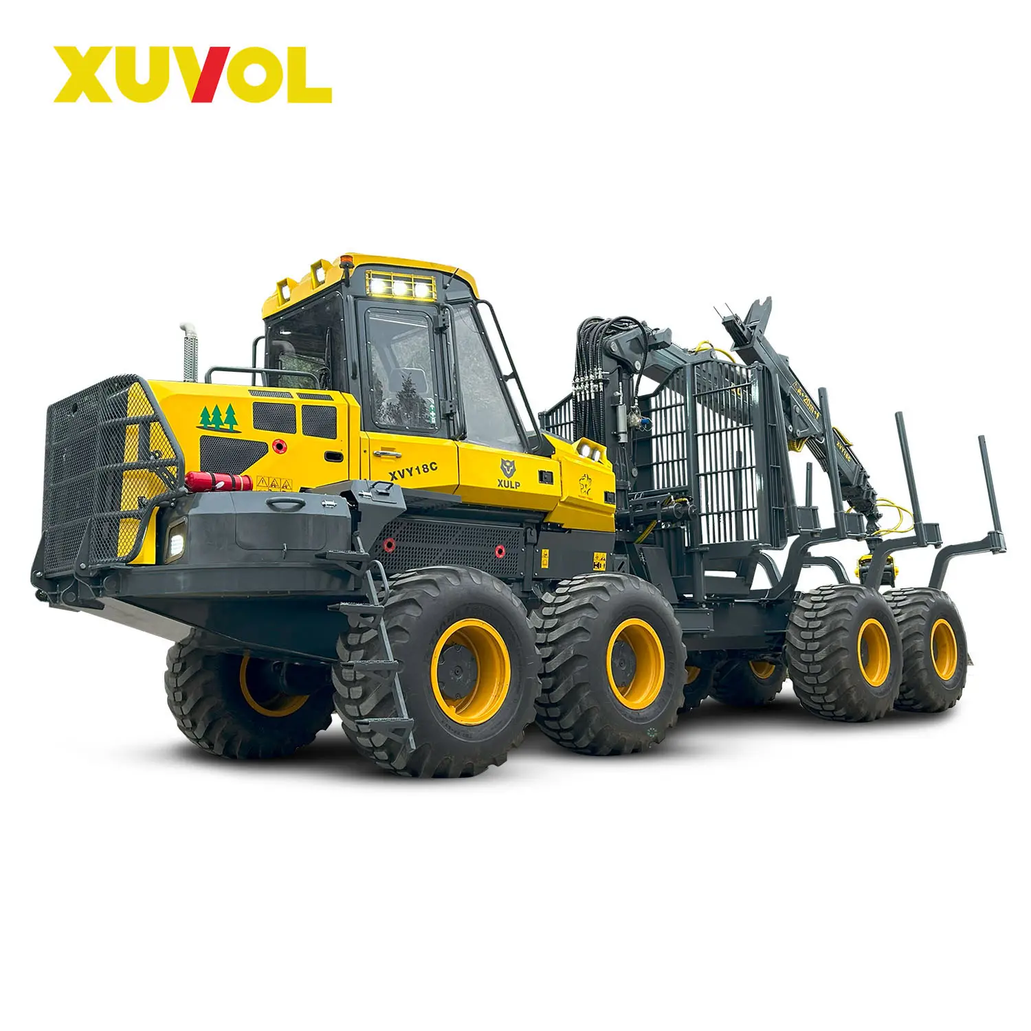 XUVOLXVY18C複合コレクター木材輸送負荷18T林業収穫機フォワーダートレーラー