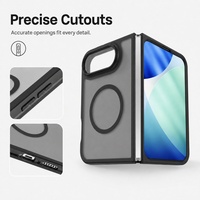 Coque de téléphone anti-traces de doigts C0344 pour iPhone Duo, pliable, mate, légère, magnétique