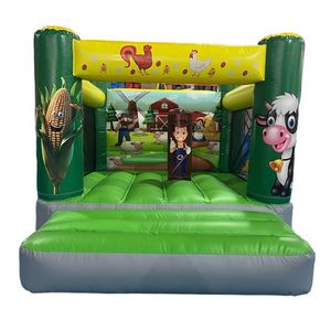 Château gonflable personnalisé sur le thème des animaux de la <span class=keywords><strong>ferme</strong></span> avec toboggan, en PVC de qualité commerciale, <span class=keywords><strong>pour</strong></span> location et événements - Product Image 1