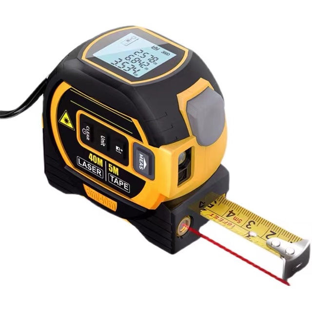 3 In1 Laser Smart Tape Measure 5m by Digital Ruler LCD Display 60m Range 2mm Accuracy Aluminium Measuring Tools M/in/ft Units