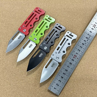 Cuchillo Plegable de Acero Inoxidable Portátil EDC, Cuchillo para Acampar y Cazar al Aire Libre