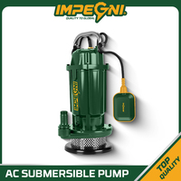 Pompe submersible monophasée 750W 1HP pour eau propre avec contrôle automatique par flotteur, idéale pour puits domestiques et irrigation de jardin