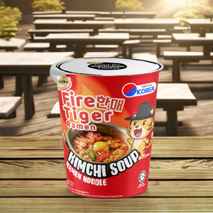Korean <b>Cheese</b> Spicy Ramen in Cup Chicken Flavour Low-Carb Baked 0 Fat Instant Noodles in Barrel Packaging - Product Image 2