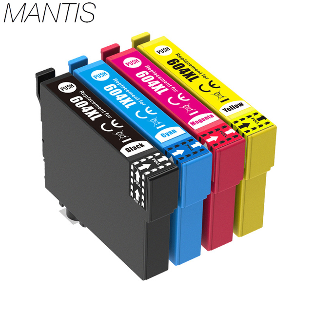MANTIS Compatible 604XL/T604 Black for Ink Cartridge Printer Refill Replacement for Epson XP-2200/XP-2205/XP-3200 BK Colored