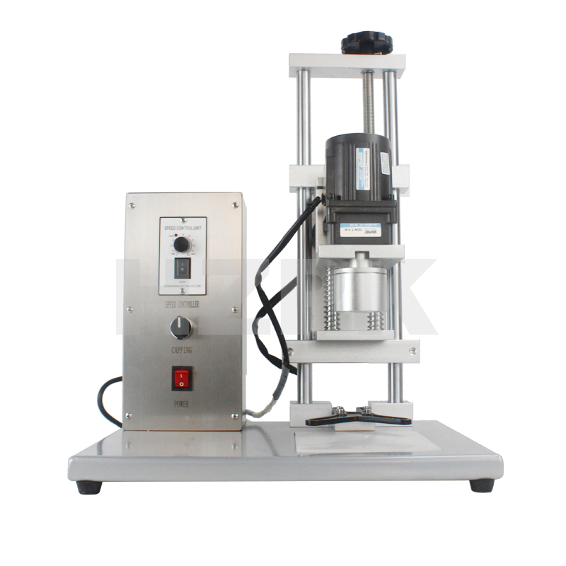 HZPK, Китай, Полуавтоматическая электрическая пластиковая, стеклянная, металлическая бутылка, пресс, герметичная машина