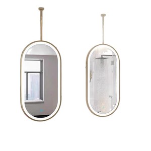 <span class=keywords><strong>Specchio</strong></span> da <span class=keywords><strong>Bagno</strong></span> Ovale a Sospensione Bifacciale con Luce LED Intelligente, <span class=keywords><strong>Cornice</strong></span> in Lega di Alluminio, Design Moderno, Montaggio a Soffitto - Product Image 1