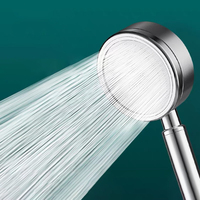 Pommeau de Douche Monofonction en Acier Inoxydable SUS304 Chromé Économe en Eau pour Hôtels (Vente en Gros)