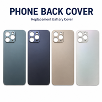 Coque arrière en verre à grande ouverture avec design à clapet pour 8 Plus 11 Pro Max 12 12 Mini 12 Pro Max X XR XS Max