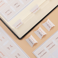 5 feuilles de tons de terre onglets d'index de Bible à grande impression facile à appliquer fournitures d'étude de Bible laminée accessoires autocollants décoratifs