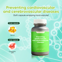 Compléments alimentaires en capsules d'huile de poisson et de coenzyme Q10 à base de plantes, marque privée OEM, pour la santé cardiaque et cardiovasculaire, soutien digestif
