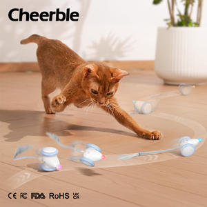 Cheerble interactif bleu chat jouet Rechargeable intérieur fournitures pour animaux de compagnie automatique mobile chaton méchant souris queue - Product Image 5