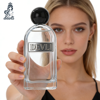 Grand rouleau de bouteille de parfum en verre plat transparent de 100ml avec bouchon vide pour les soins de la peau diffuseur de sérum quantité minimale de commande 100pcs